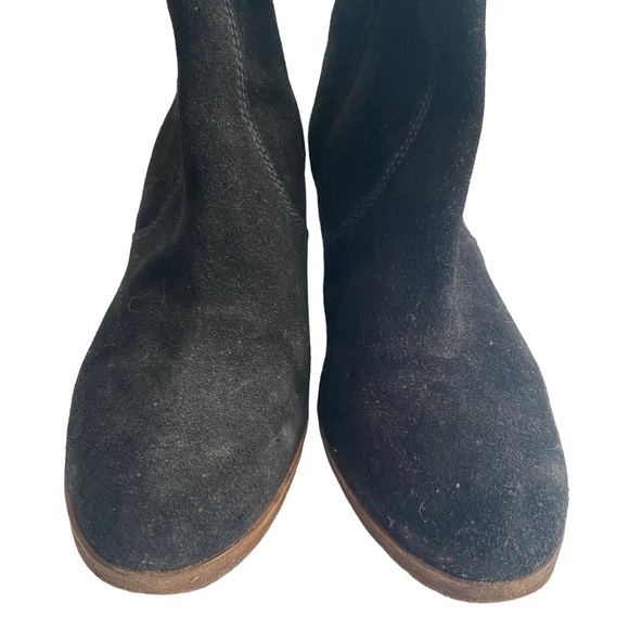 J. Crew Black Suede Western Ankle Boots Size 8 - Picture 3 of 8